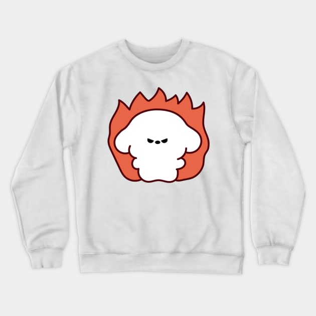 Dog Intense Anger Crewneck Sweatshirt by kyokyyosei